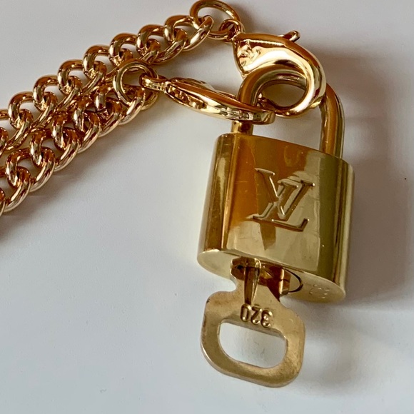 LOUIS VUITTON PADLOCK & MATCHING CHAIN W/BOX BAG - Picture 12 of 13